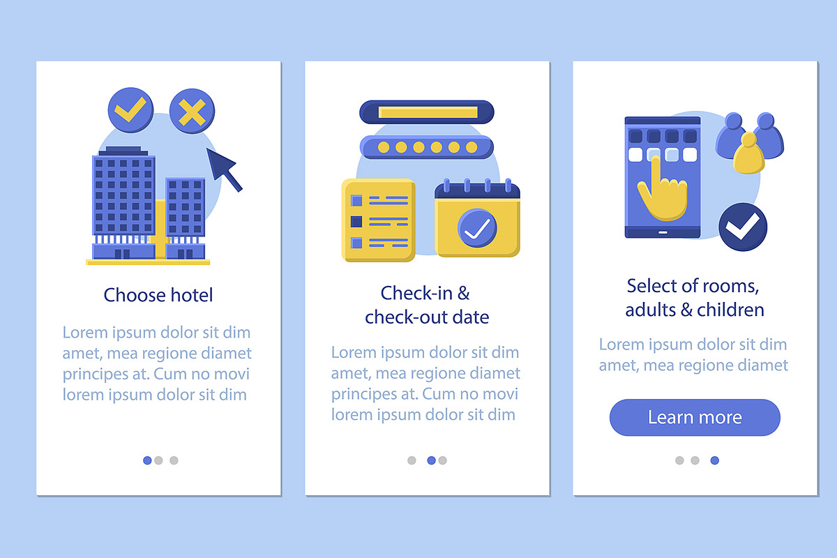 Hotel booking mobile app pages in App Templates - product preview 8