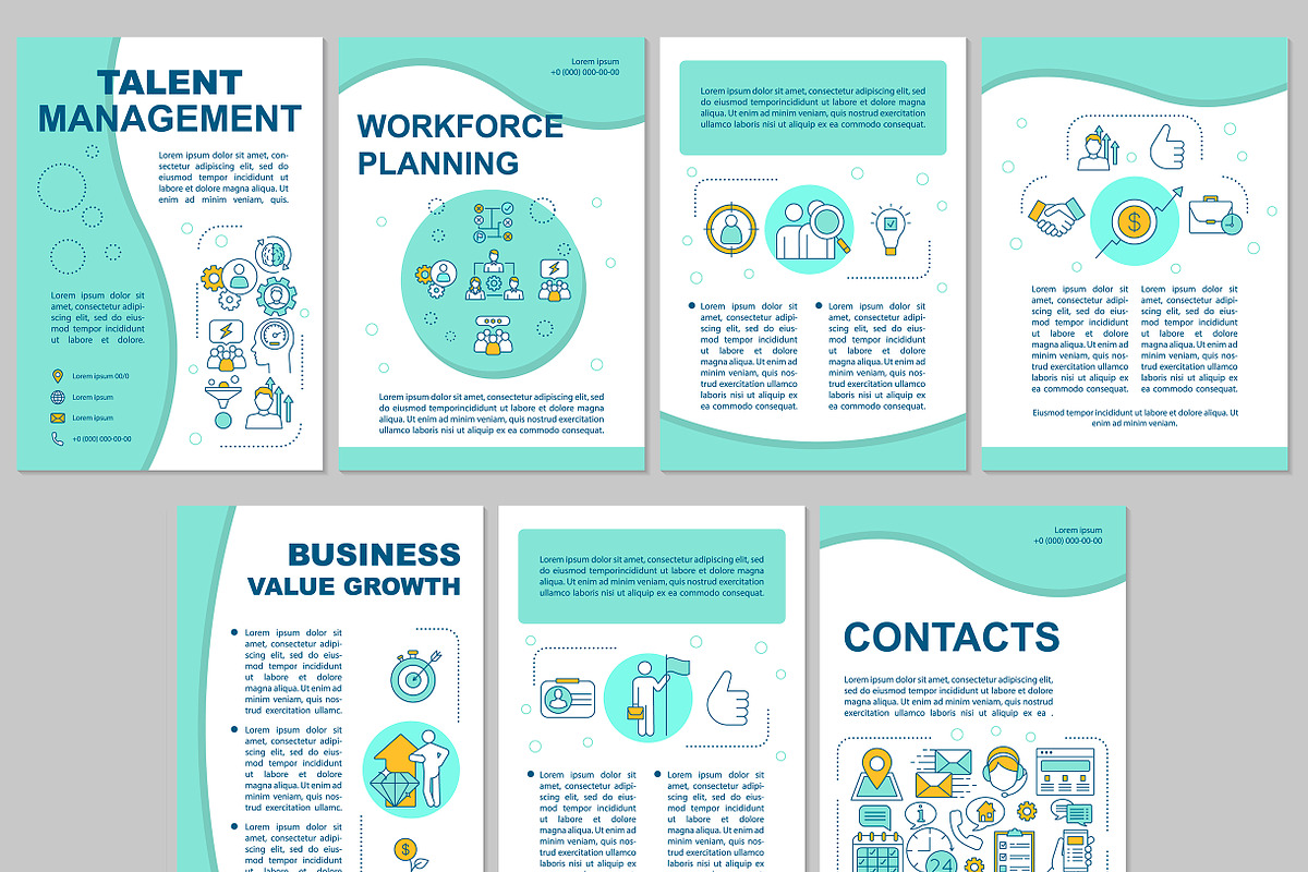 Talent management brochure template in Brochure Templates - product preview 8