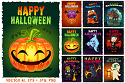 Happy Halloween Illustrations Set