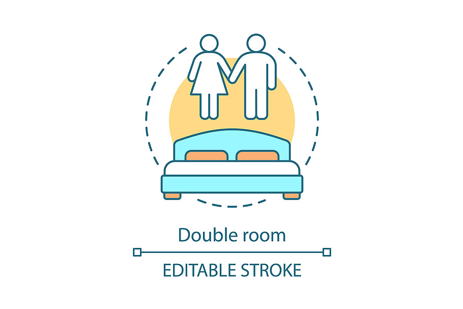 Double room concept icon