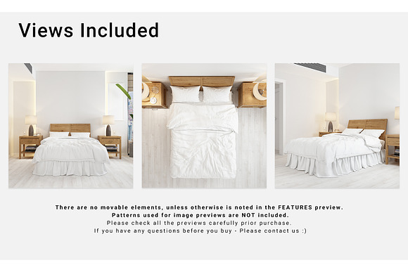 Bed Linen with Gathered Bed Skirt in Product Mockups - product preview 1