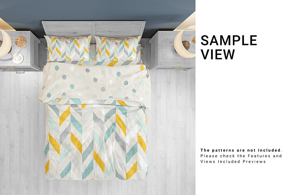 Bed Linen with Gathered Bed Skirt in Product Mockups - product preview 4