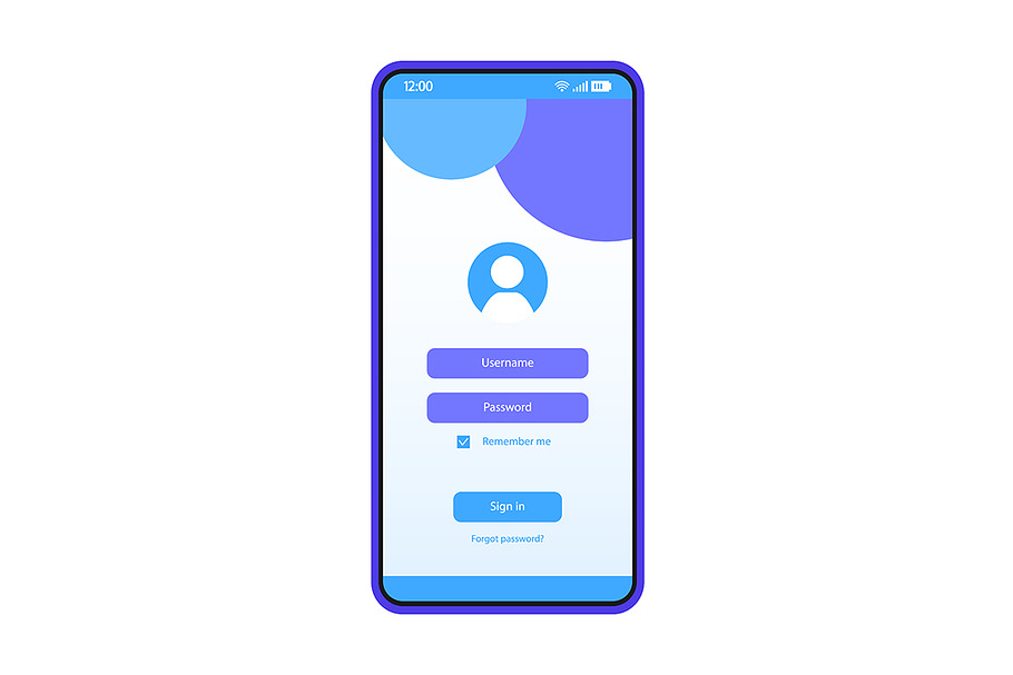 Login page smartphone interface in Mobile & Web Mockups - product preview 8