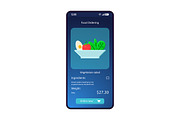 Food ordering app interface