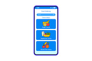 Food ordering online app interface