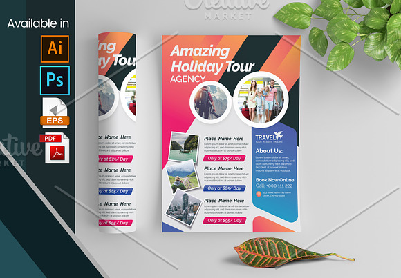 Tour & Travel Flyer in Flyer Templates - product preview 1