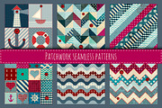 Set of seamless patchworks
