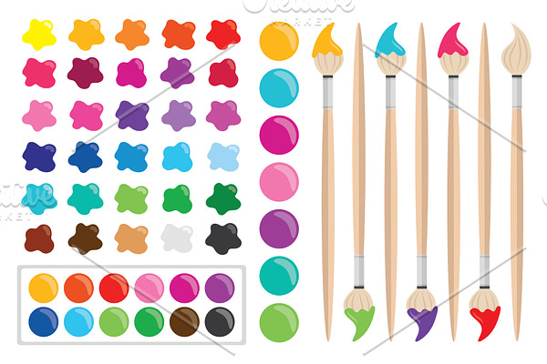 Paint Brush & Palette Set