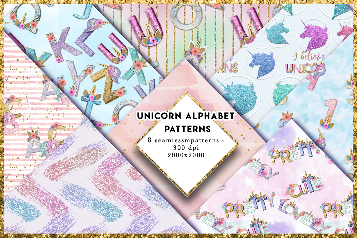 Unicorn Seamless Pattern in Patterns - product preview 8