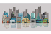 Cityscape vector illustration. Urban