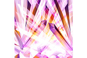 Violet and orange crystals abstract