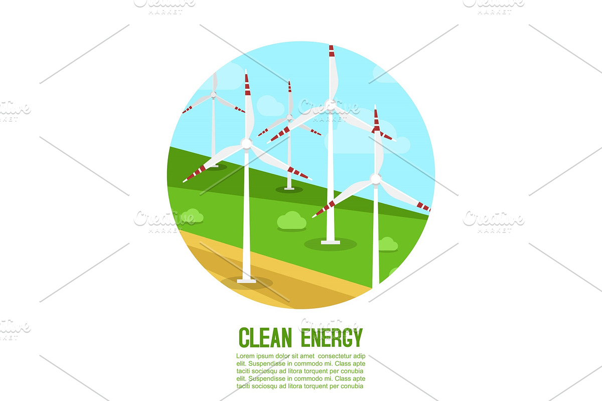 Wind power generates energetics in Illustrations - product preview 8