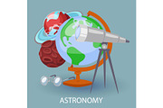Educational astronomy banner with