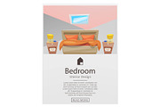 Bedroom interior poster design art