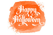 Halloween! Vector script lettering