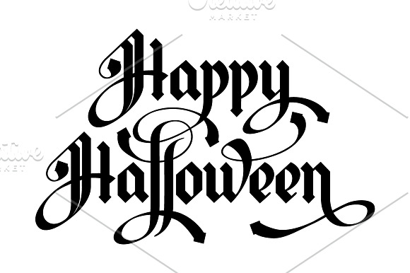 Halloween! Vector script lettering in Illustrations - product preview 1