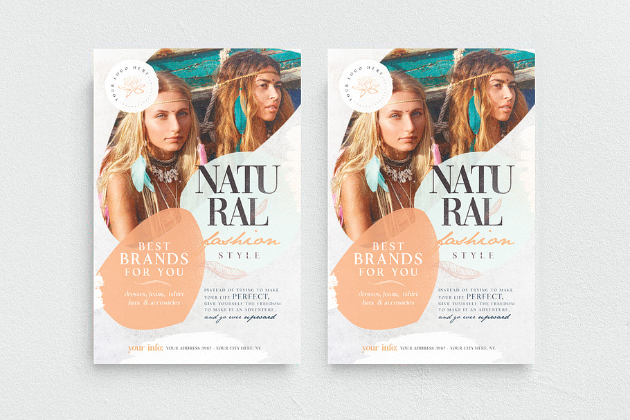Natural Fashion Style Flyer Template in Invitation Templates - product preview 8