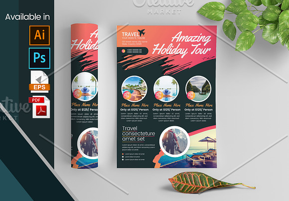 Travel & Tour Flyer Layout in Flyer Templates - product preview 1