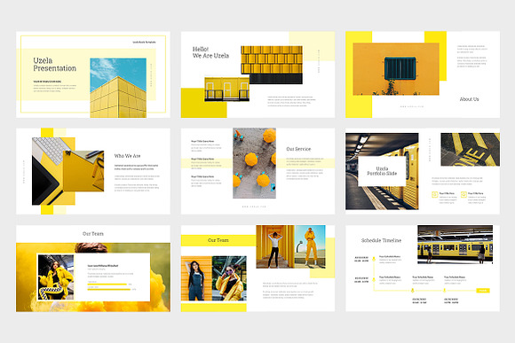 Uzela : Yellow Color Keynote in Keynote Templates - product preview 1