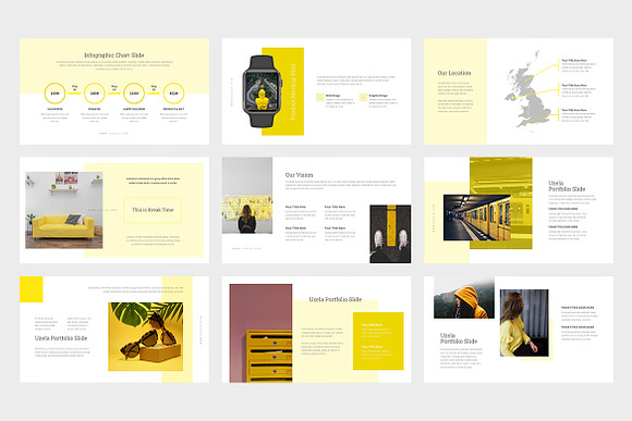 Uzela : Yellow Color Keynote in Keynote Templates - product preview 2