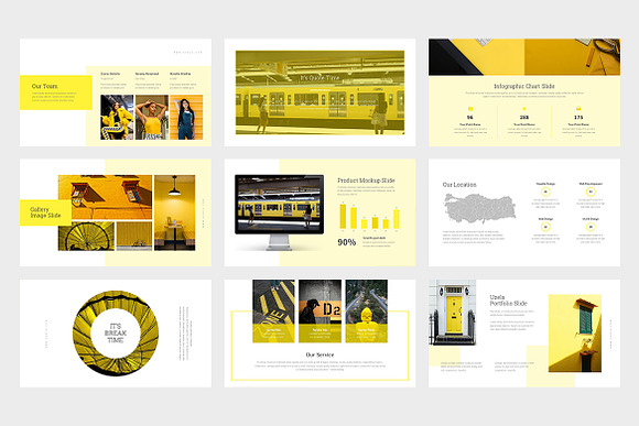 Uzela : Yellow Color Keynote in Keynote Templates - product preview 3