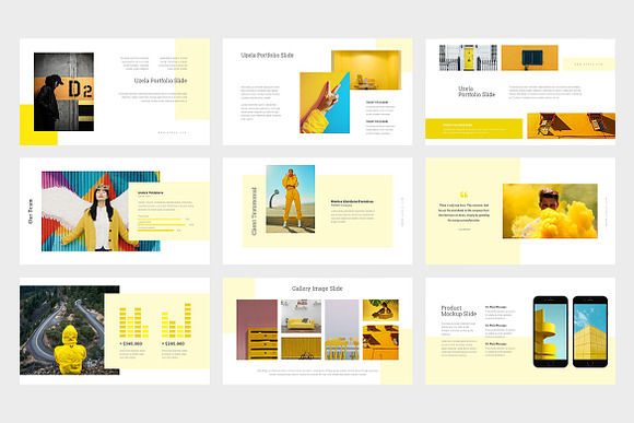 Uzela : Yellow Color Keynote in Keynote Templates - product preview 4