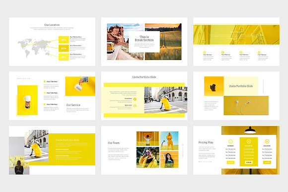 Uzela : Yellow Color Keynote in Keynote Templates - product preview 5