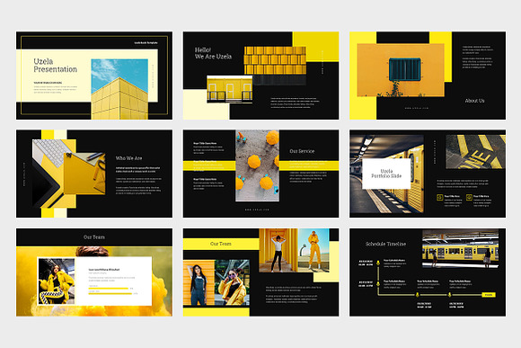 Uzela : Yellow Color Keynote in Keynote Templates - product preview 7