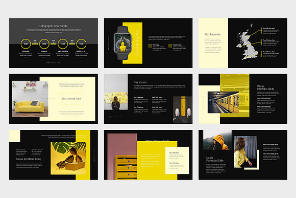 Uzela : Yellow Color Keynote in Keynote Templates - product preview 8