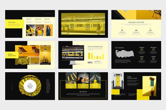 Uzela : Yellow Color Keynote in Keynote Templates - product preview 9