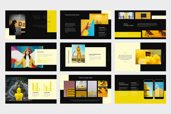 Uzela : Yellow Color Keynote in Keynote Templates - product preview 10