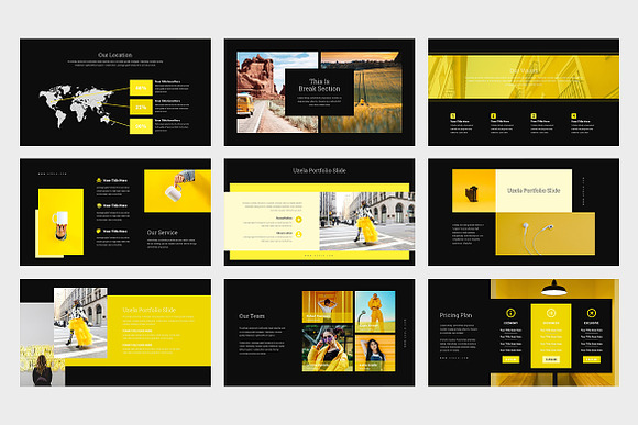 Uzela : Yellow Color Keynote in Keynote Templates - product preview 11