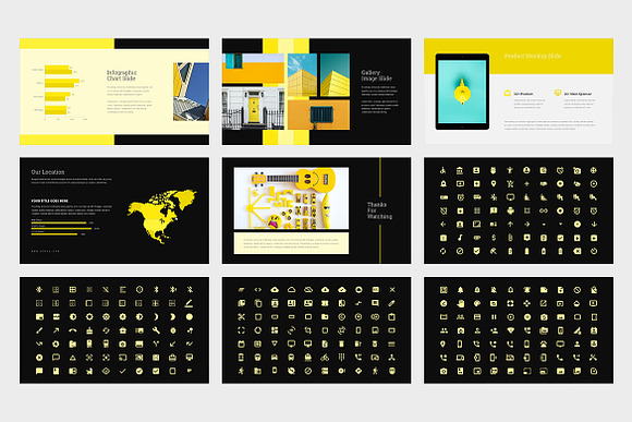 Uzela : Yellow Color Keynote in Keynote Templates - product preview 12