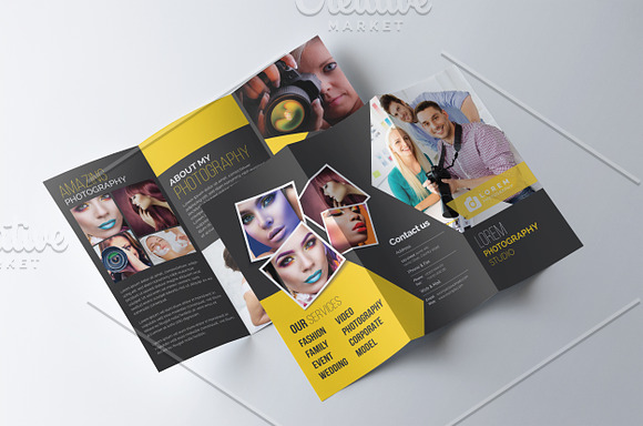 Photography Trifold Brochure Layout in Brochure Templates - product preview 1