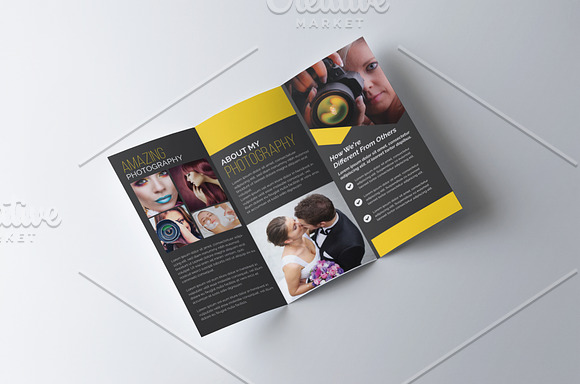 Photography Trifold Brochure Layout in Brochure Templates - product preview 3