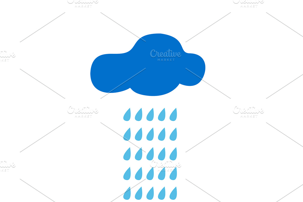 Cloud and rain in Illustrations - product preview 8