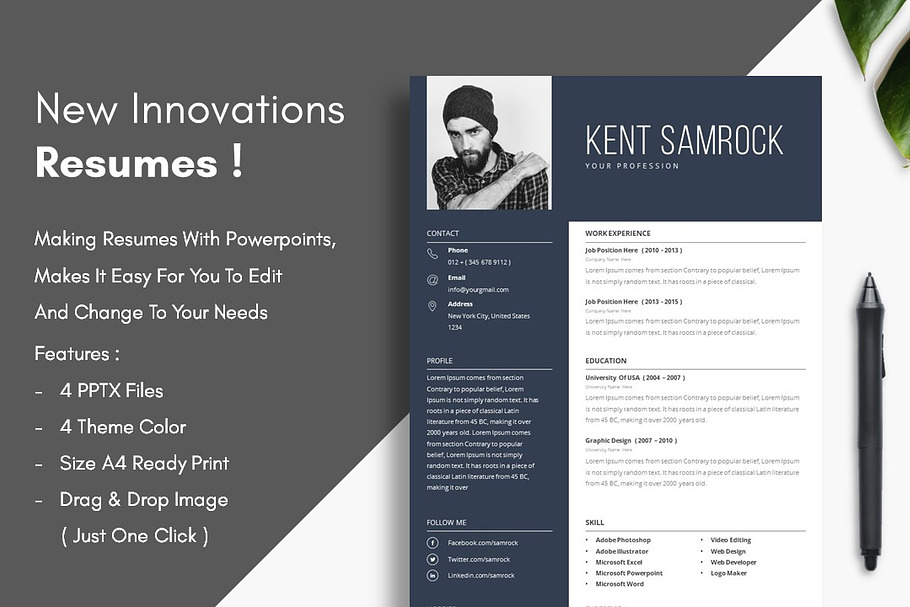 Resume - New Innovations ! in Resume Templates - product preview 8