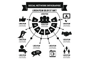 Social network infographic concept