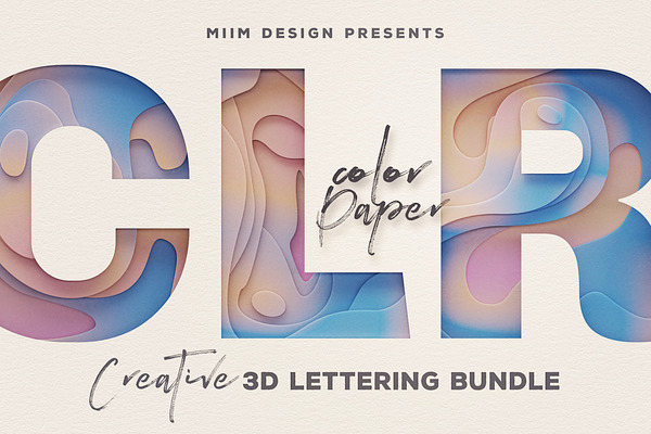 Color Paper - 3D Lettering