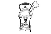 Kettle pot in primus stove sketch