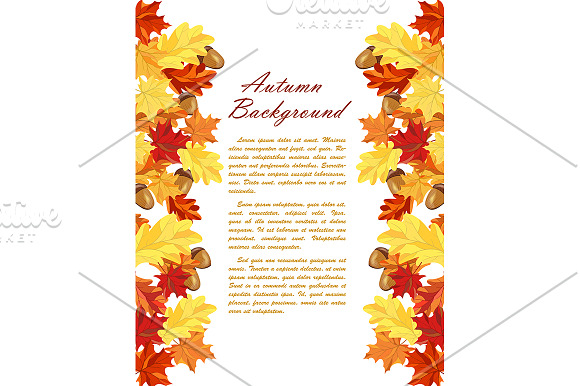 Set of 4 Autumn  Frame in Illustrations - product preview 2