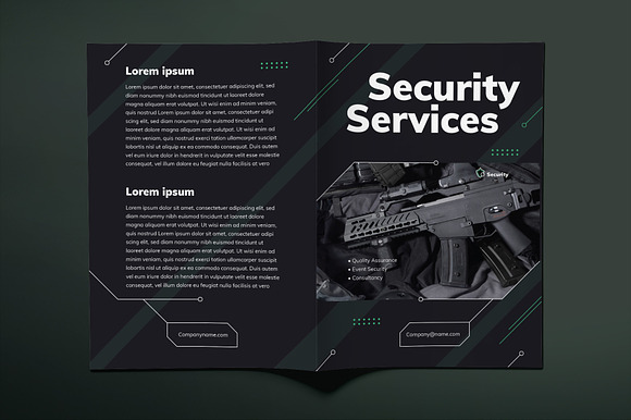 Security Services Brochure Bifold in Brochure Templates - product preview 1