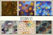 autumn patterns set.