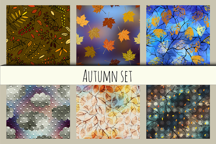 autumn patterns set. in Patterns - product preview 8