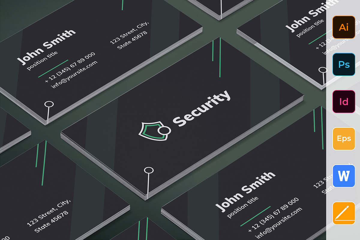 Security Services Business Card in Business Card Templates - product preview 8