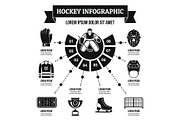 Hockey infographic concept, simple