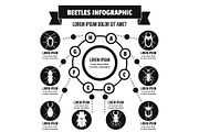 Beatles infographic concept, simple