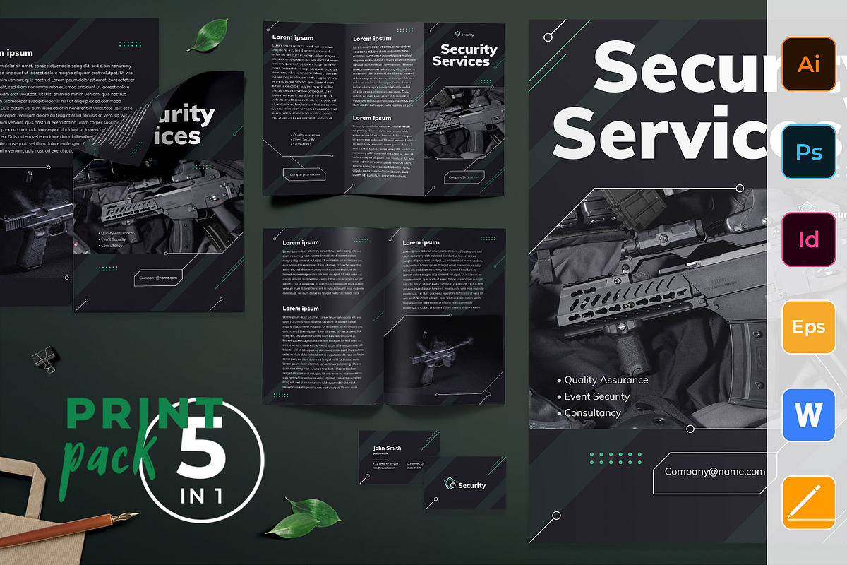 Security Services Print Pack in Invitation Templates - product preview 8