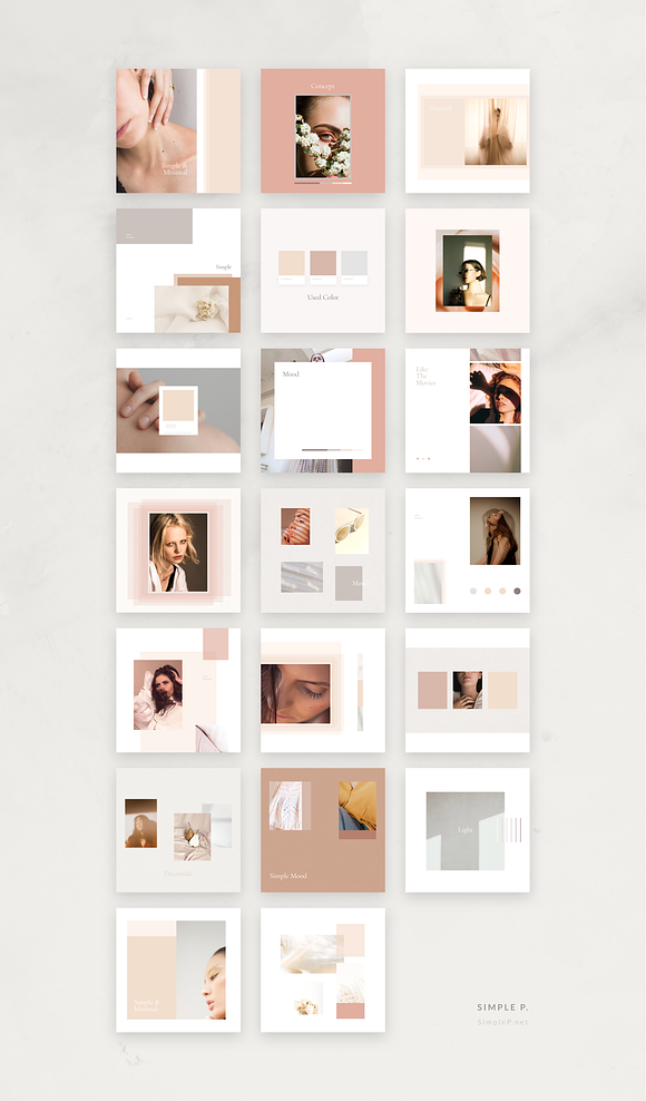 Rose Mood Board Pack in Instagram Templates - product preview 8