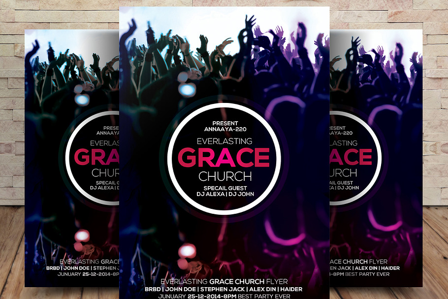 Grace Church Flyer in Flyer Templates - product preview 8